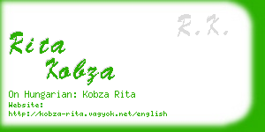 rita kobza business card